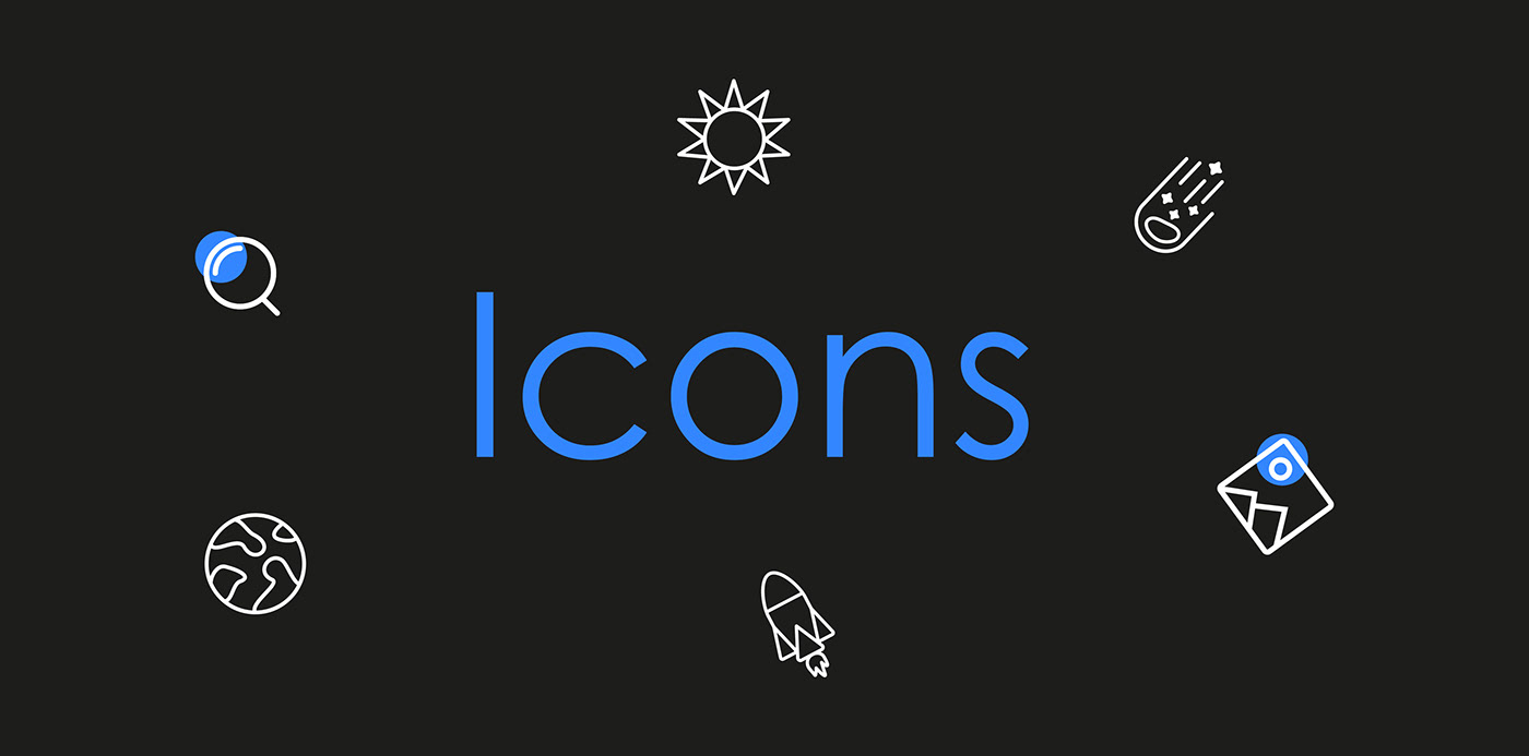 adobe designer digital illustration figures Icon icon design  icons Illustrator Space  vector