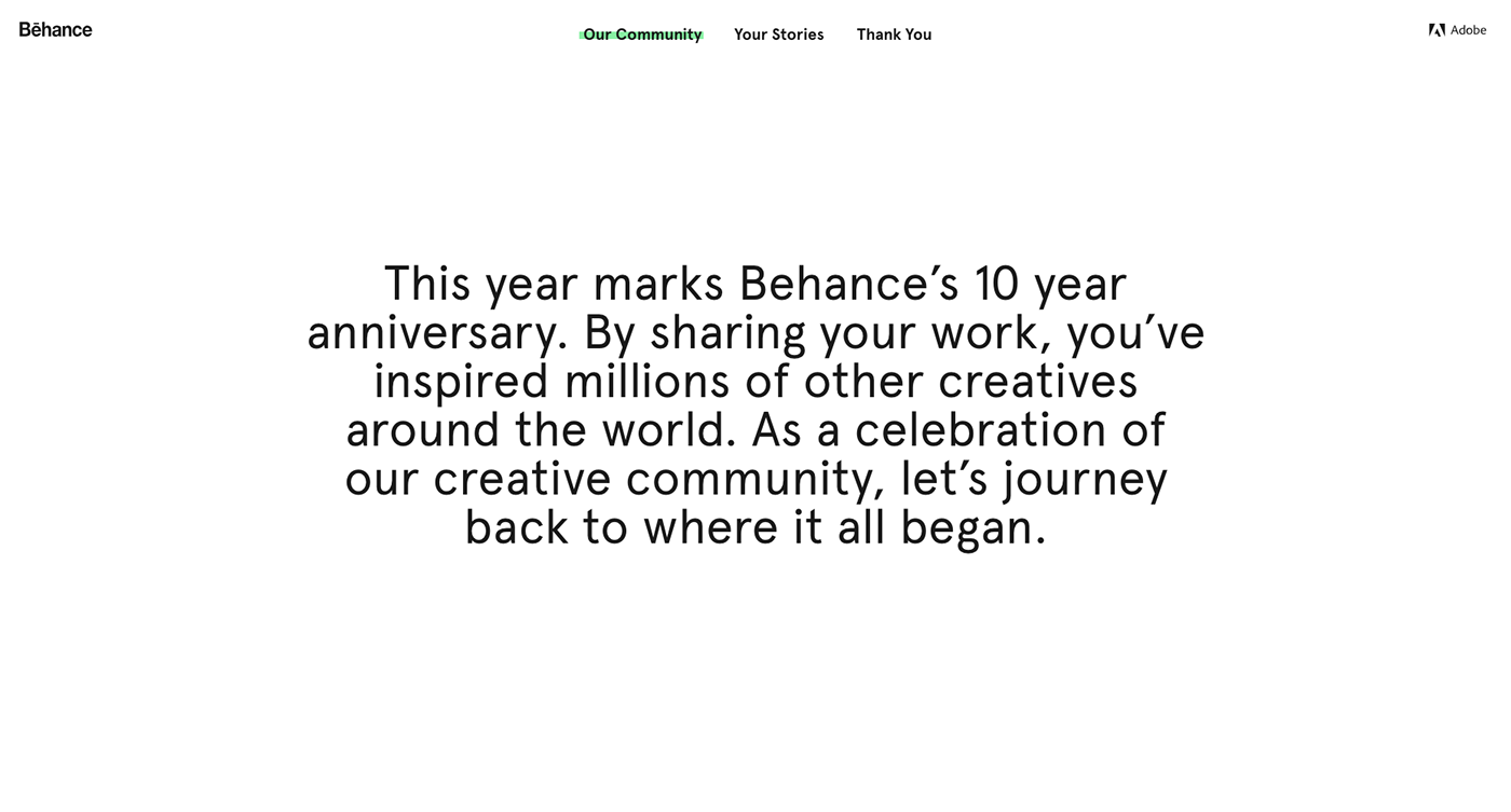 year in review Website microsite