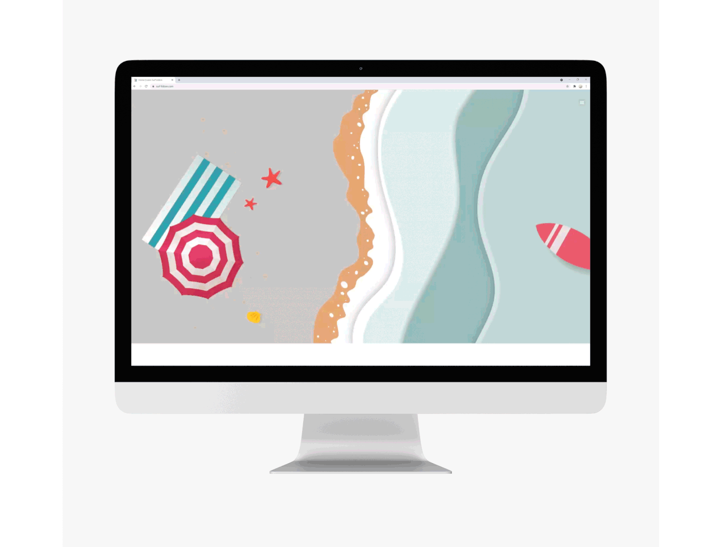 beach digital illustration learning Lisbon paralax skyline sports website Surf surfing Webdesign