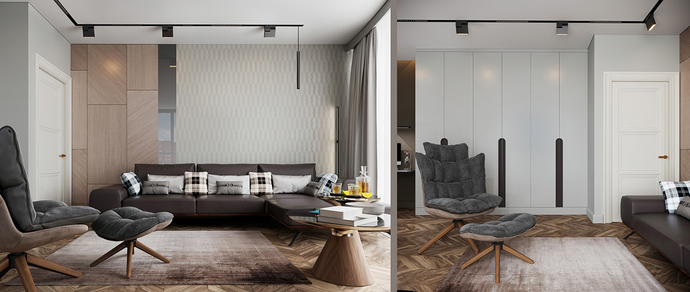3ds max archviz CGI corona interior design  modern relax strong visualization Work 