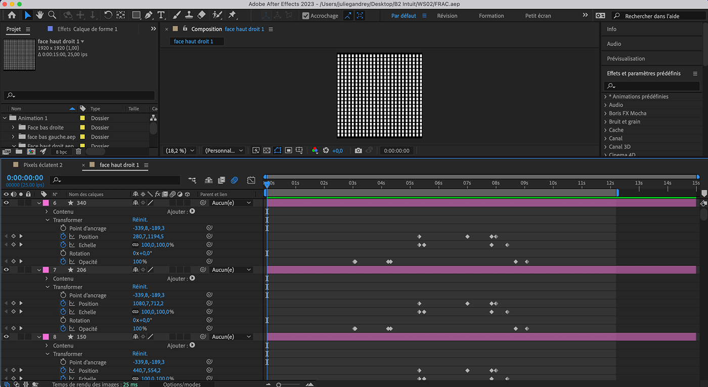 after effects animation  Mapping motion design projection