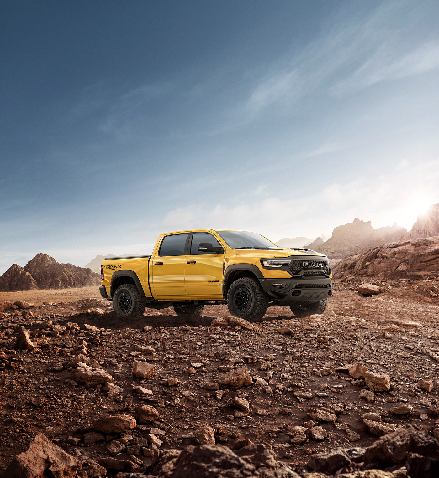 Advertising  automotive   Automotive Photography car compositing desert dubai ram retouching  UAE