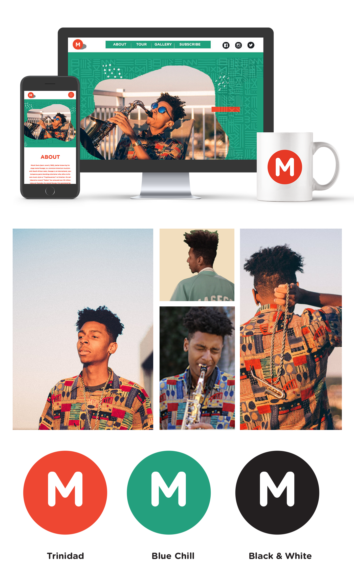 minimal UI/UX masego vibrant Colourful  orange summer Website redesign