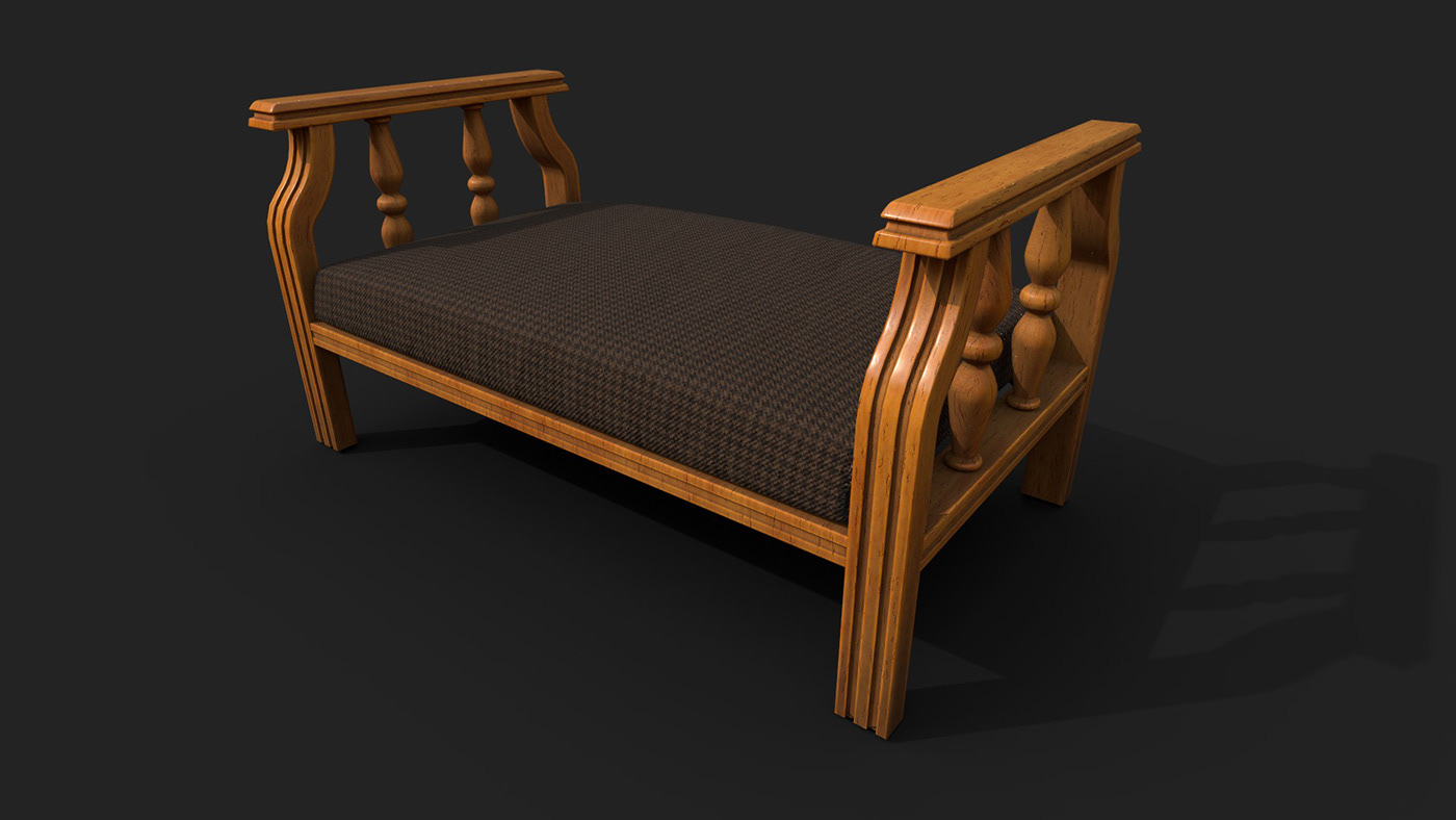 3D 3d modeling Maya sofa Substance Painter