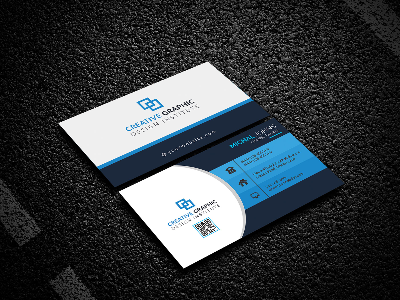 business card Corporate Business Card creative business card design Business card design ideas black both side design colorful clean