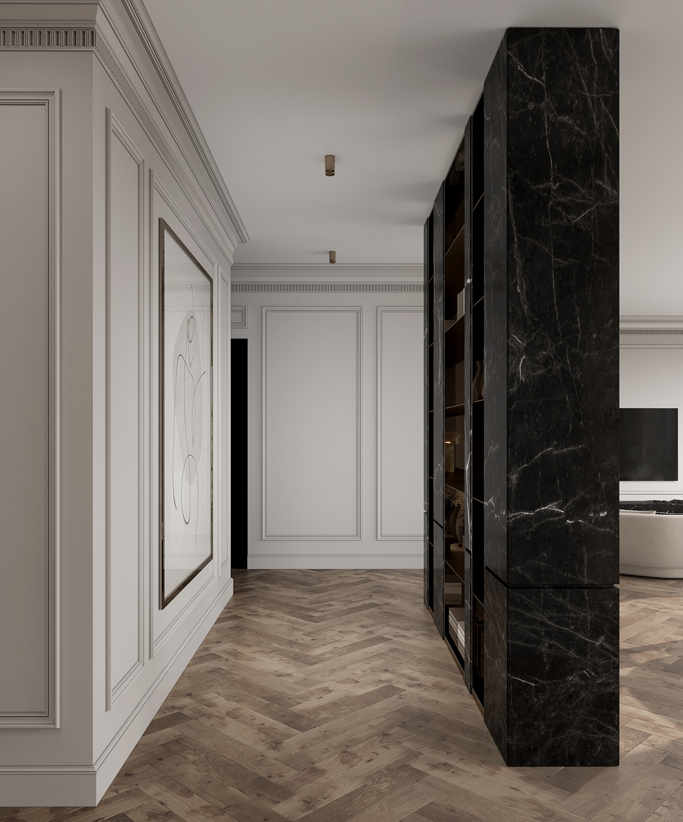 3D 3ds max architecture corona interior design  kitchen design living room modern Render visualization