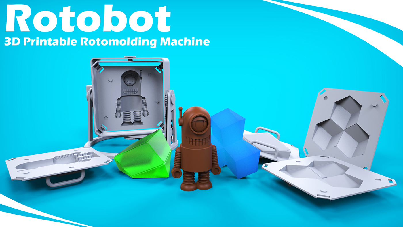 Rotobot - 3D Printable Rotomolding Machine on Behance