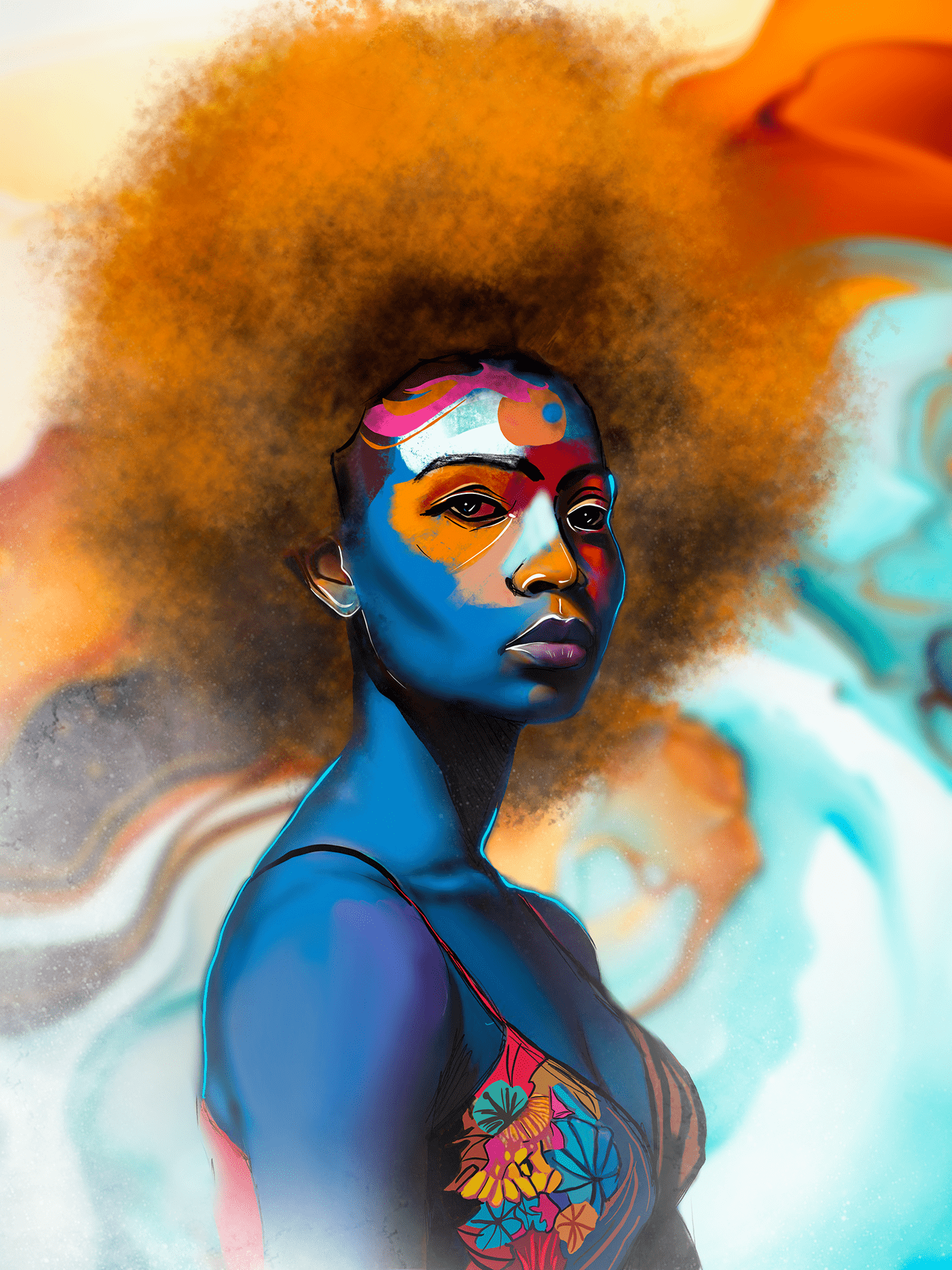 Abstract Art African Art artwork bold colorful contemporary art cultural celebration Digital Art  empowerment self-determination