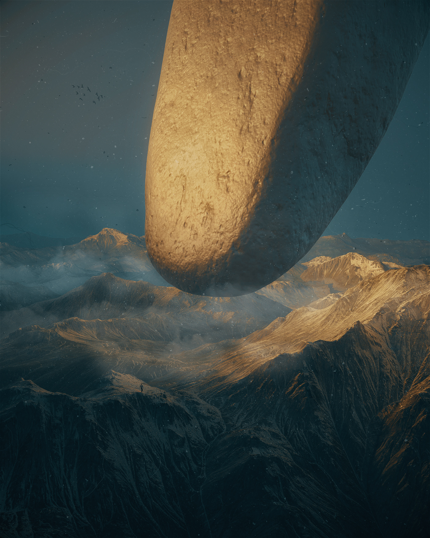 3D CGI concept art Digital Art  fantasy Landscape Maya mountains photoshop Render