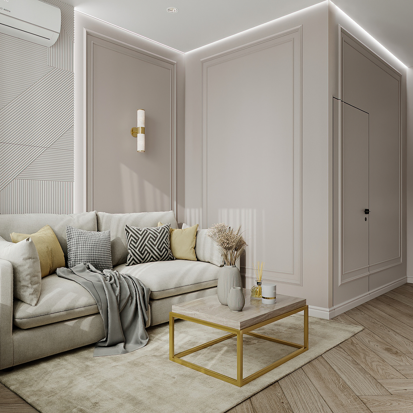 Interior 3ds max visualization 3D Render corona интерьер гостевая комната комната для гостей