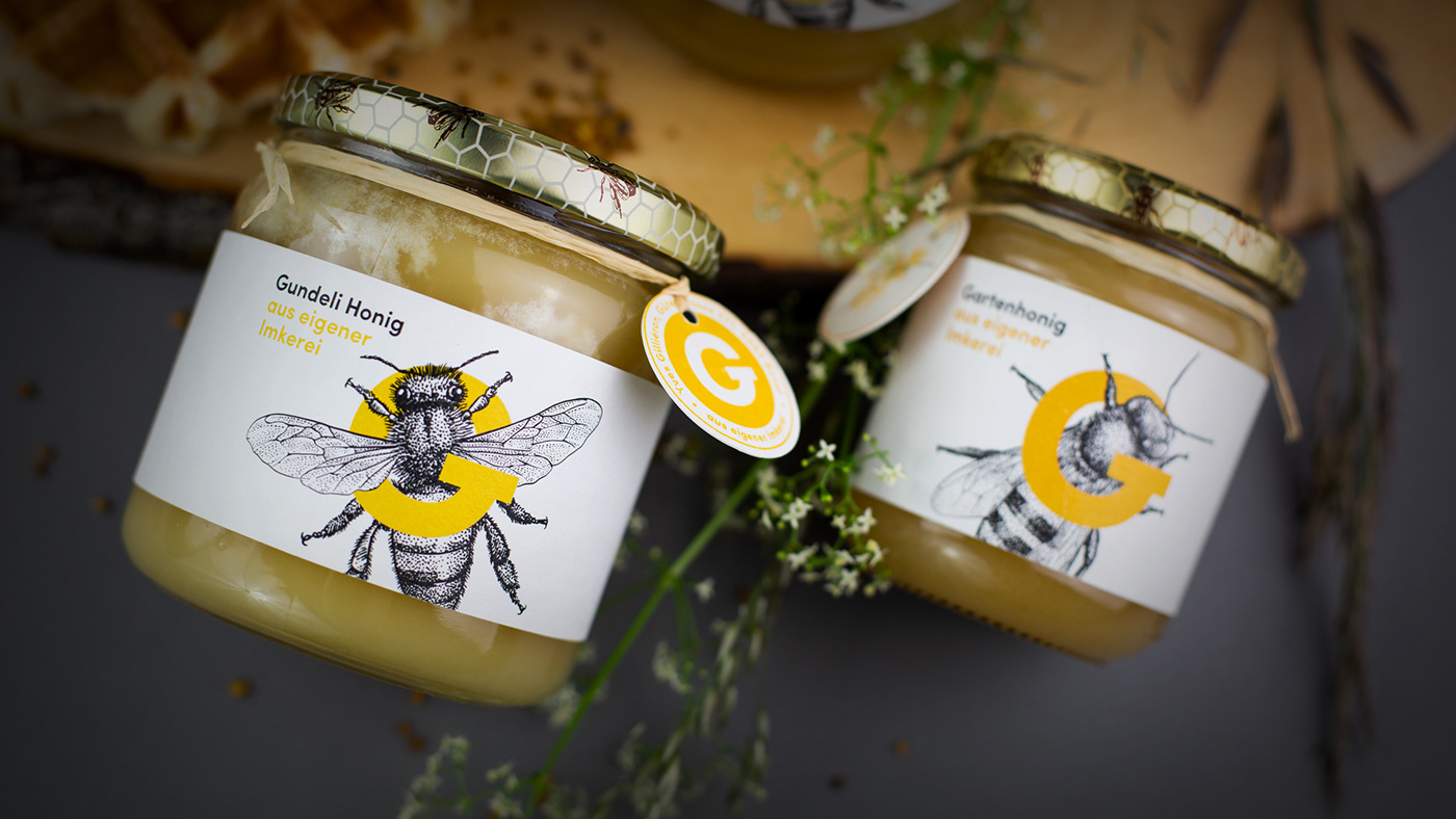 bees branding  food design graphic design  honey Label packeging Sustainable Urban