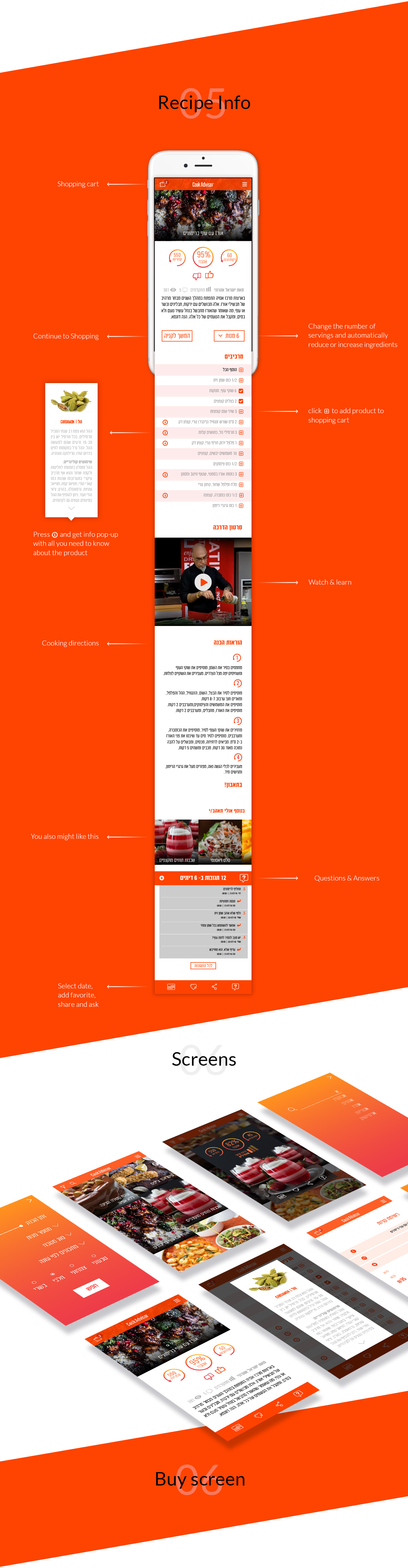 app app design mobile cook Food  kitchen iphone ui design application branding 