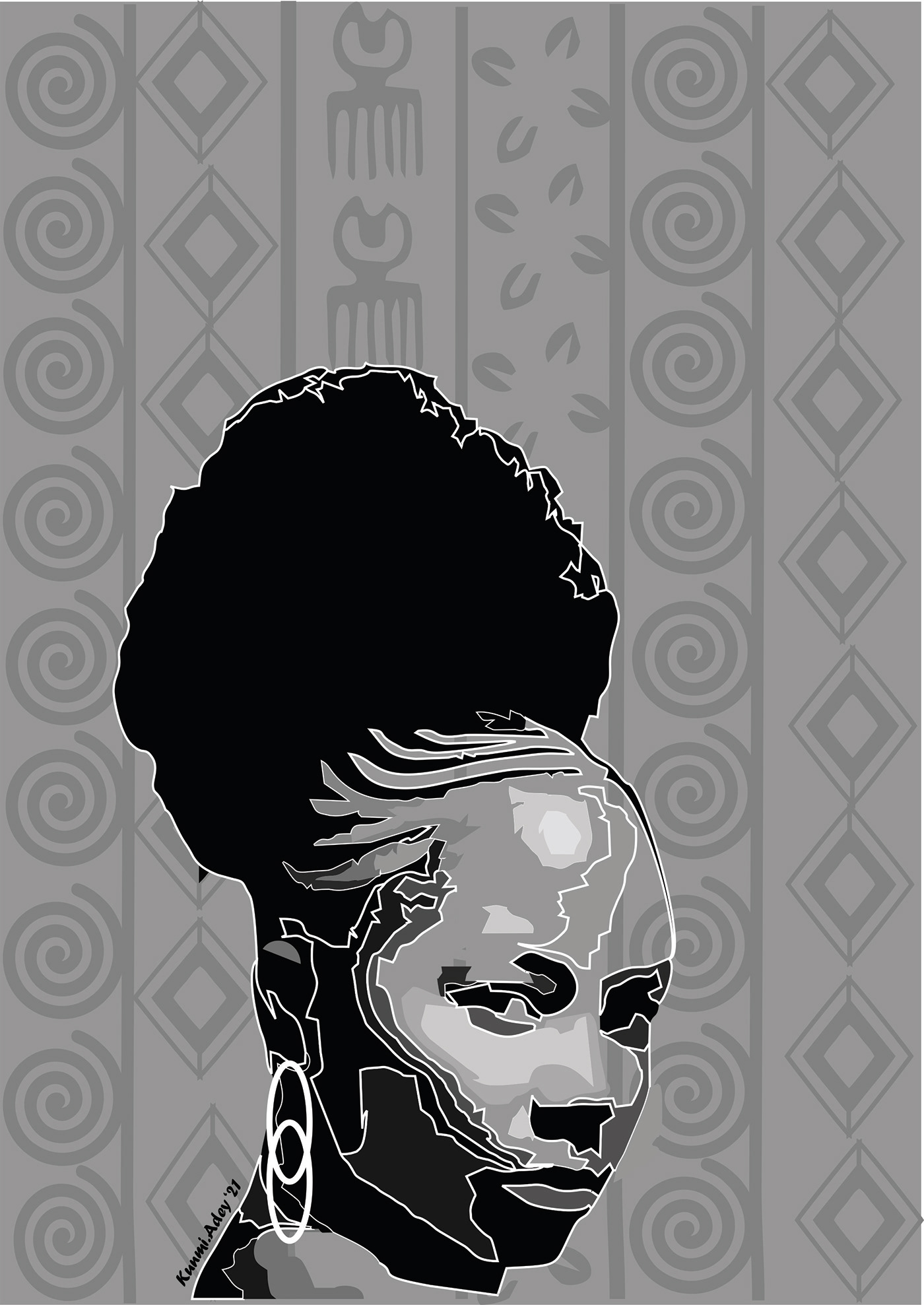 African Art African motifs art design woman