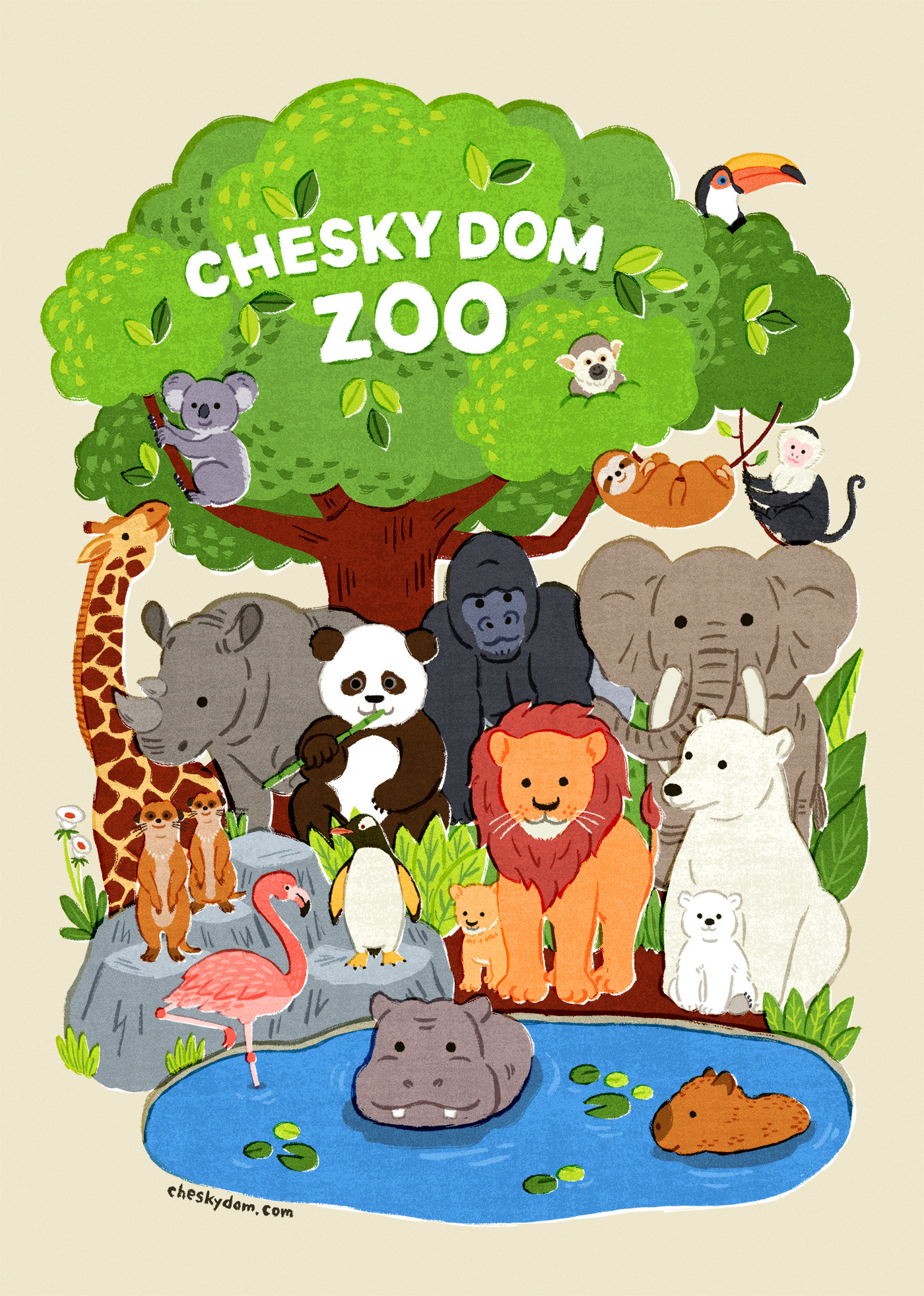 Advertising  animal design ILLUSTRATION  poster zoo