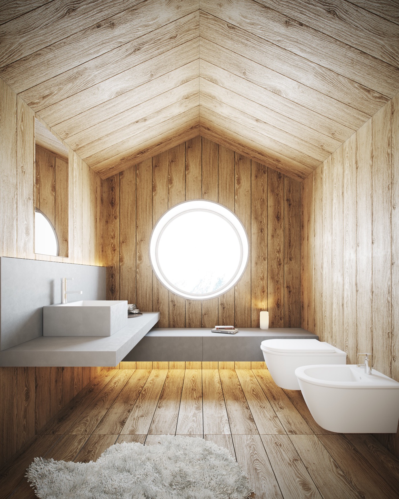 bathroom design 3d max vray wood