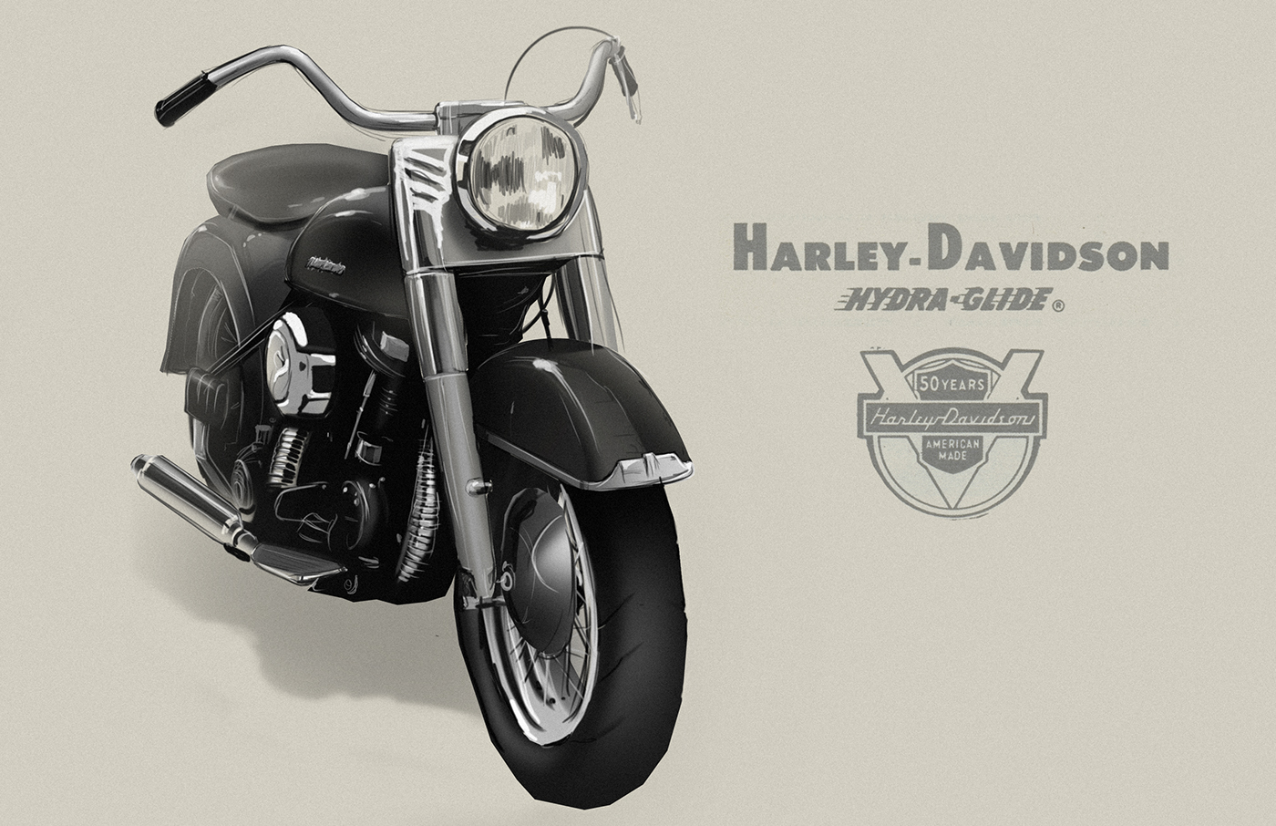 ILLUSTRATION  Drawing  vintage yamaha Honda harleydavidson husqvarna desing rendering