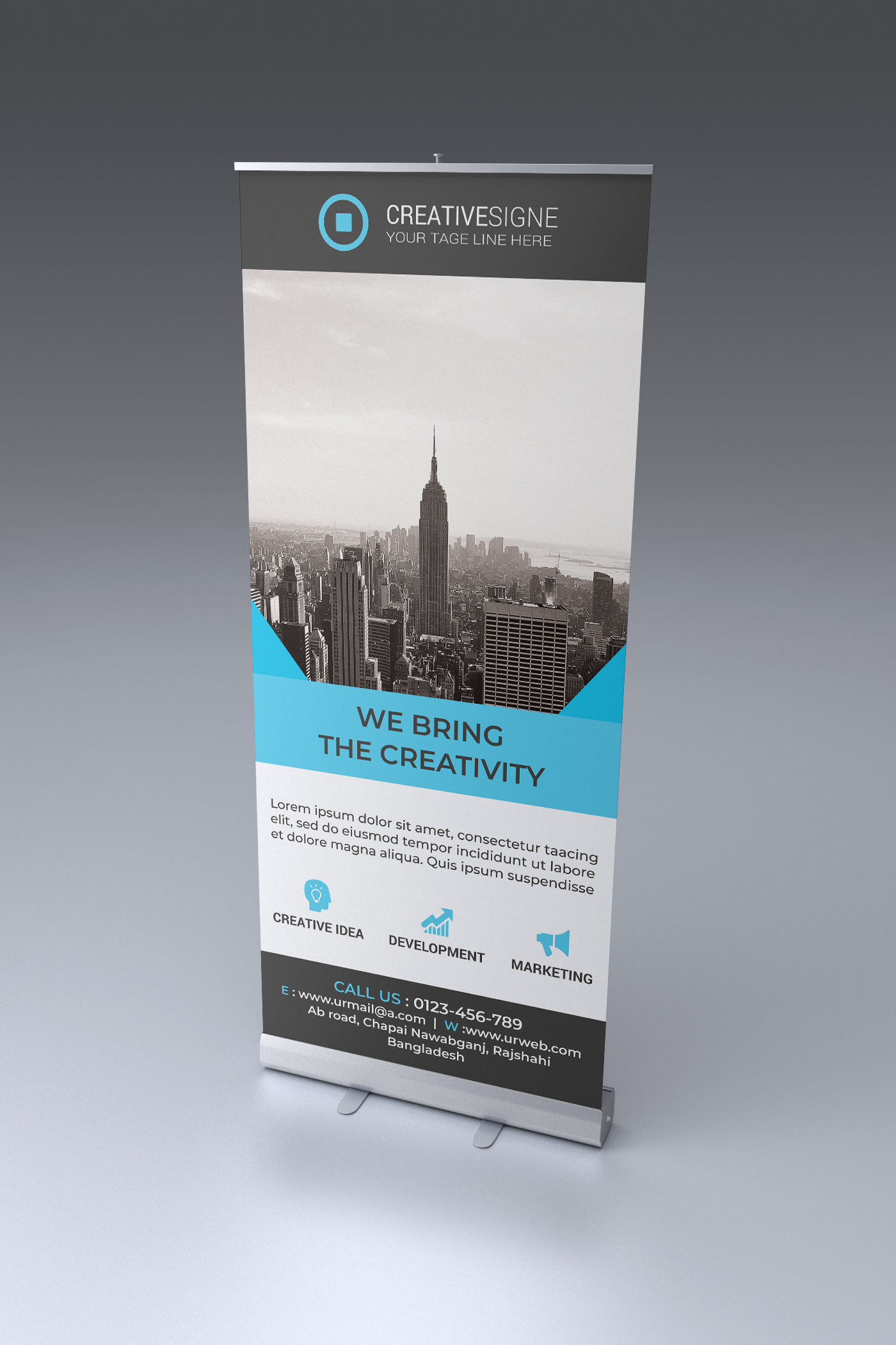 banner template banners billboard business Roll Up clean corporate banner roll-up banner Signage
