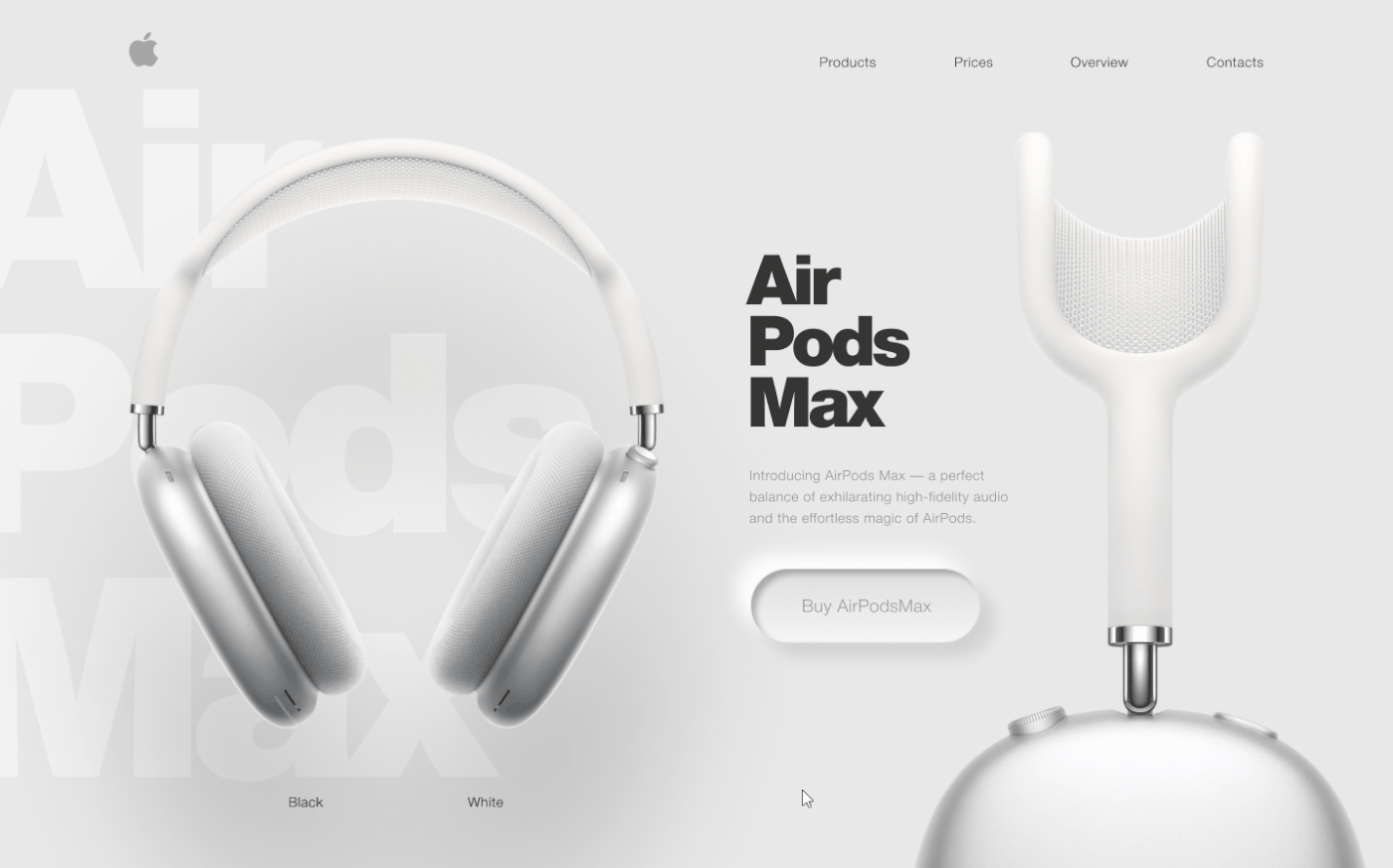 airpods apple concept design designer Figma site UI Web web-design