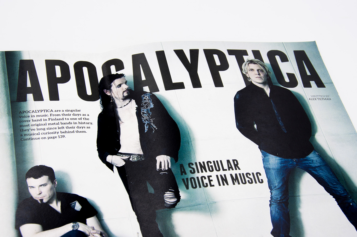 apocalyptica finland suomi cello magazine spread article band metal