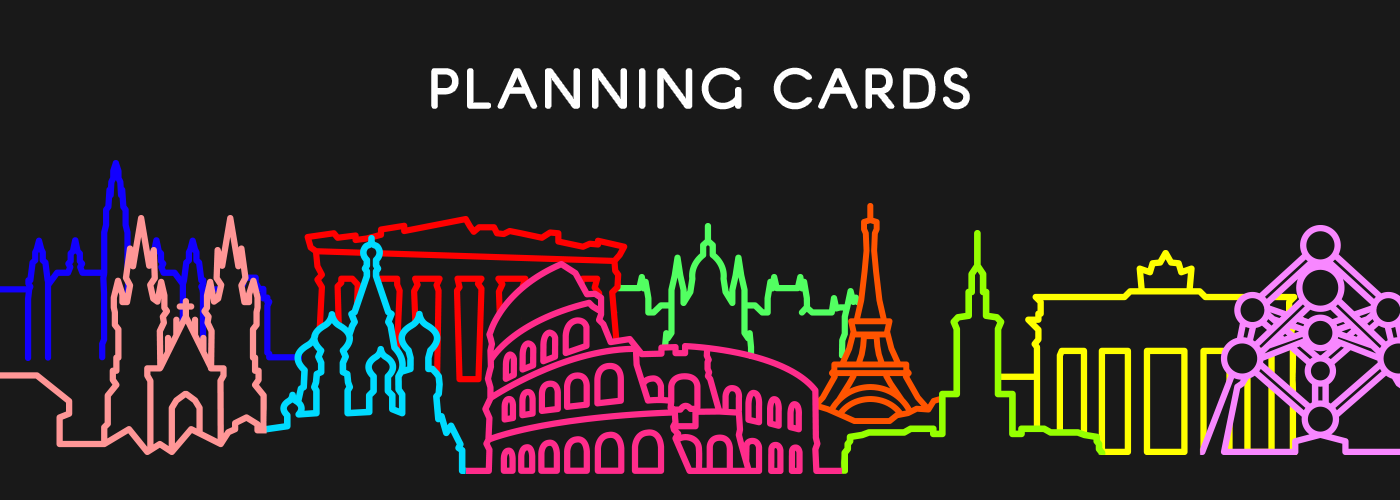 app planning Poker cards Agile Scrum Estimation Cities