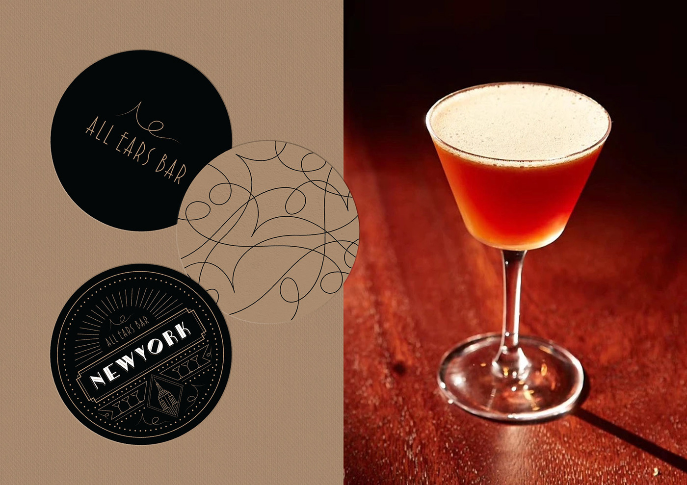artdeco bar branding  cocktail Layout menu Packaging prohibition speakeasy