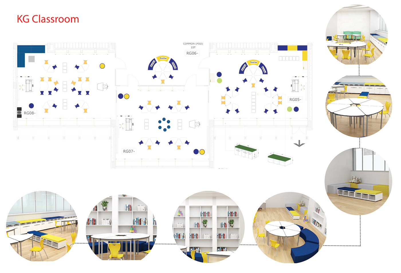 indoor interior design  Render 3ds max design School Project student Education learning kids