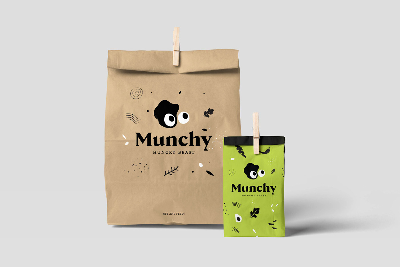 ArtDirection visualidentity graphicdesign design Logotype munchy Hungry