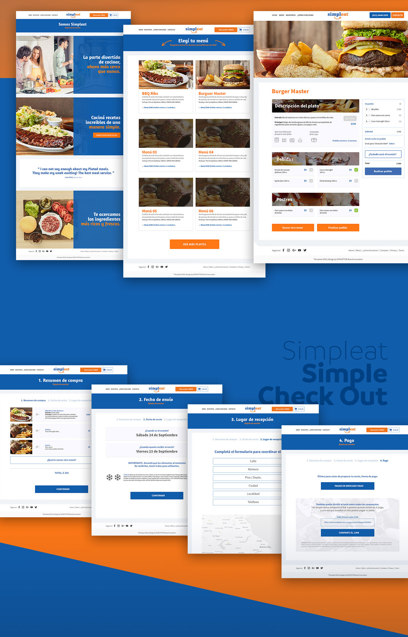 Simpleat Diseño Digital ux UI digital design Web Design  Diseño web user experience mvp site
