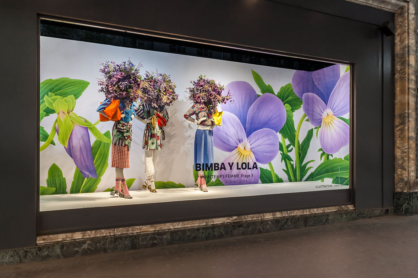 flower botanical visualmerchandising   ILLUSTRATION  ADV printemps Window luxury design wallpaper