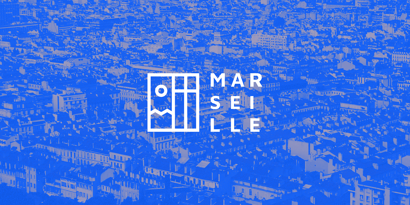 blue brand city Europe france identity logo marseille sea Sun