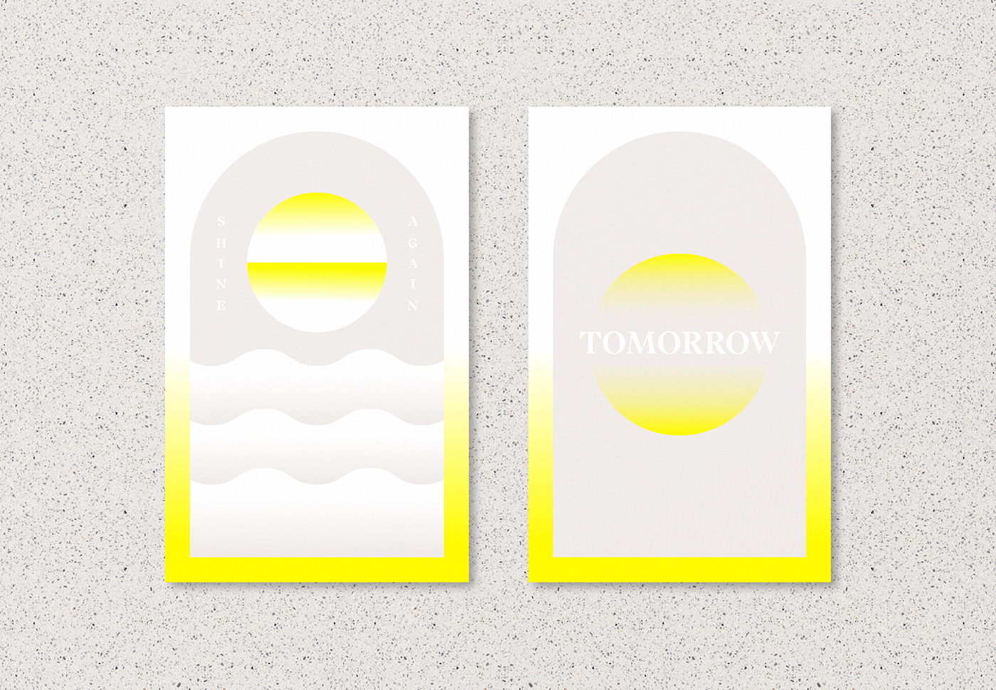 card COVid graphic design  hope pattern shape Sun tomorrow yellow ILLUSTRATION 