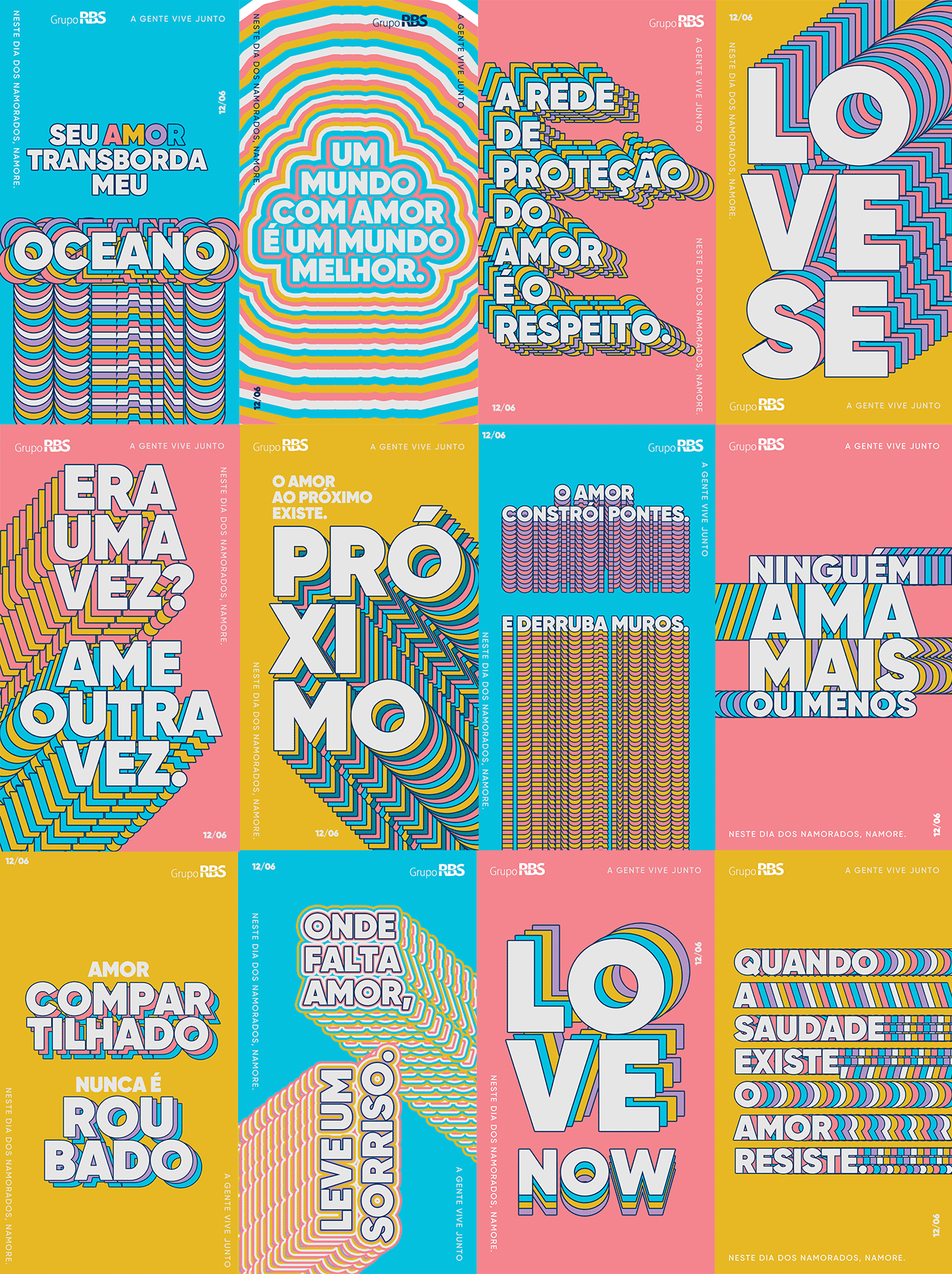 Stories instagram motion design all type colored Dia dos namorados amor valentines day Love valentines