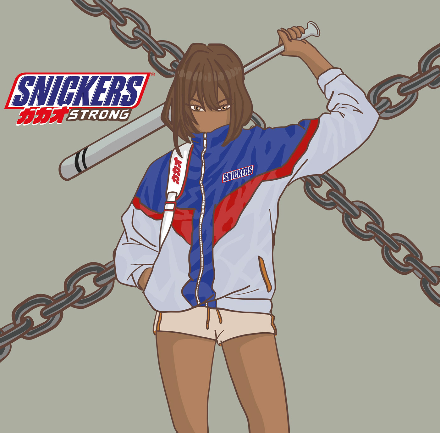 brand cartoon Character design  chocolate dark Snickers yummy