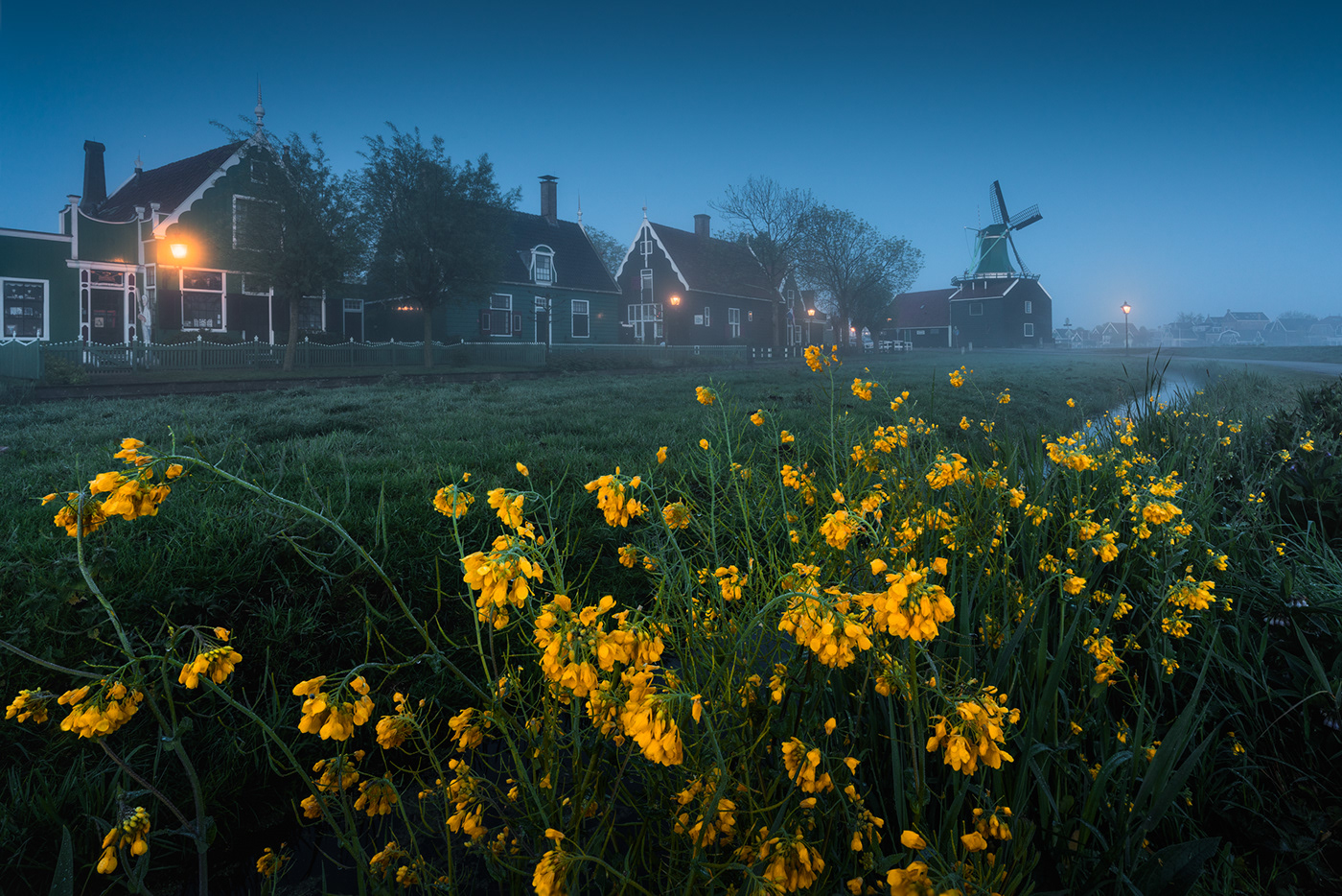 zaanse schans The Netherlands windmills fog dutch amsterdam dutch fairytale dream