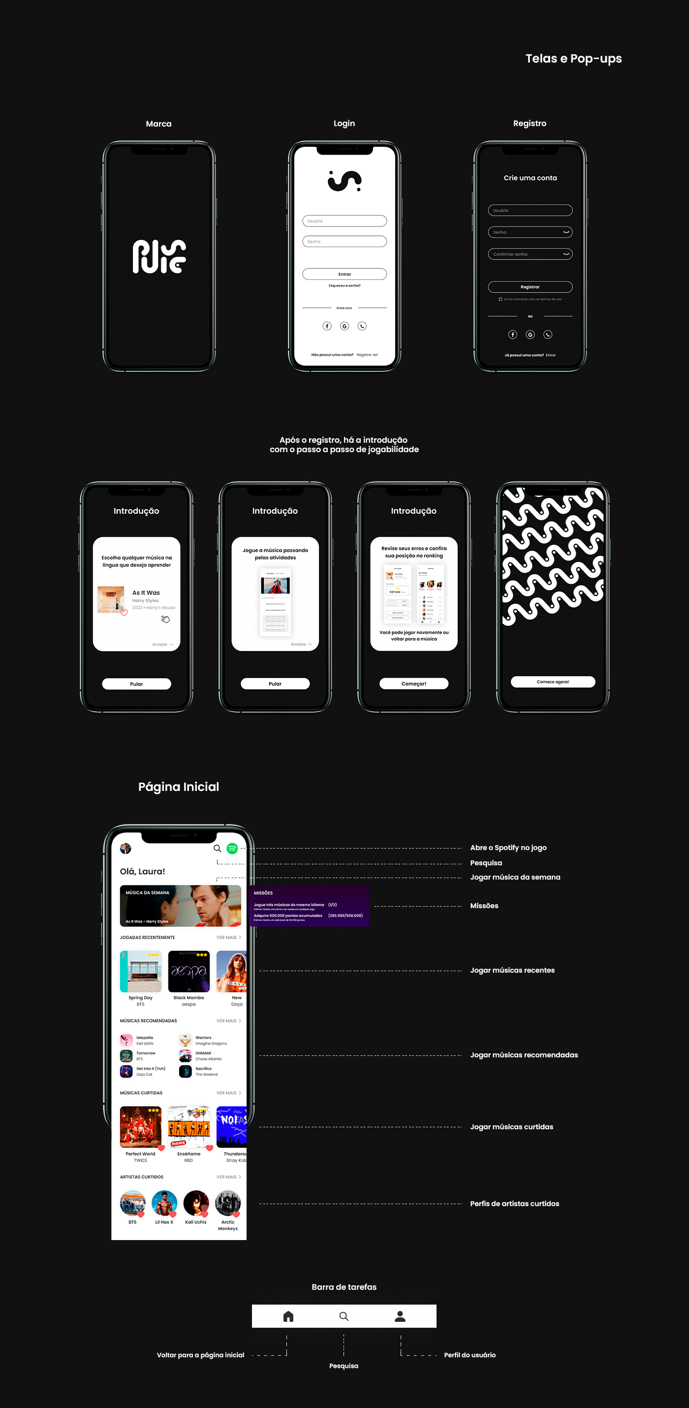 app design Figma Mobile app music UI/UX user interface Web Design  game learning