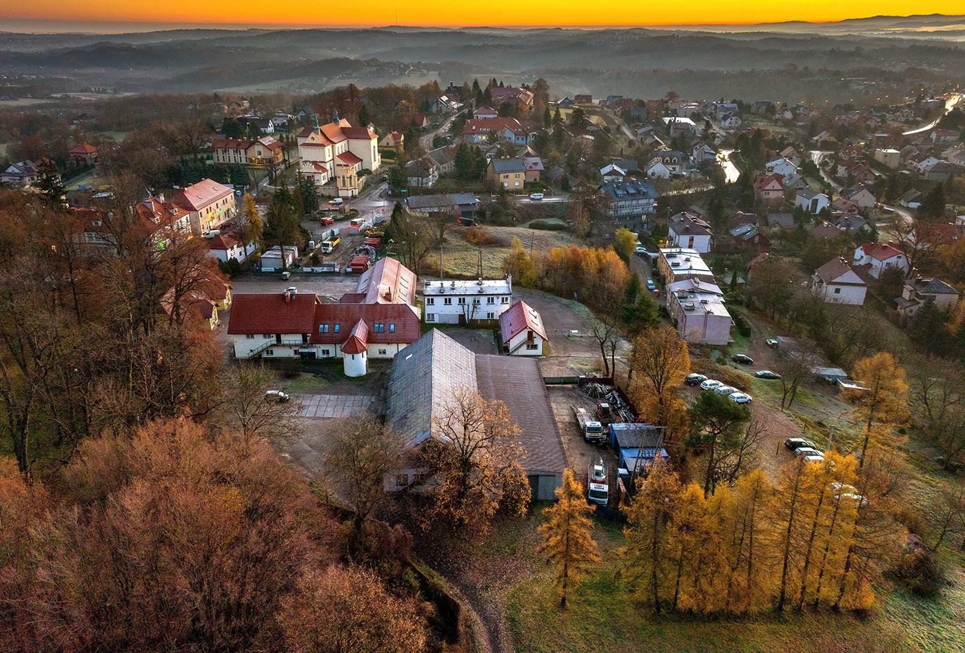 autumn drone house Landscape mavic 3 classic mogilany poland view