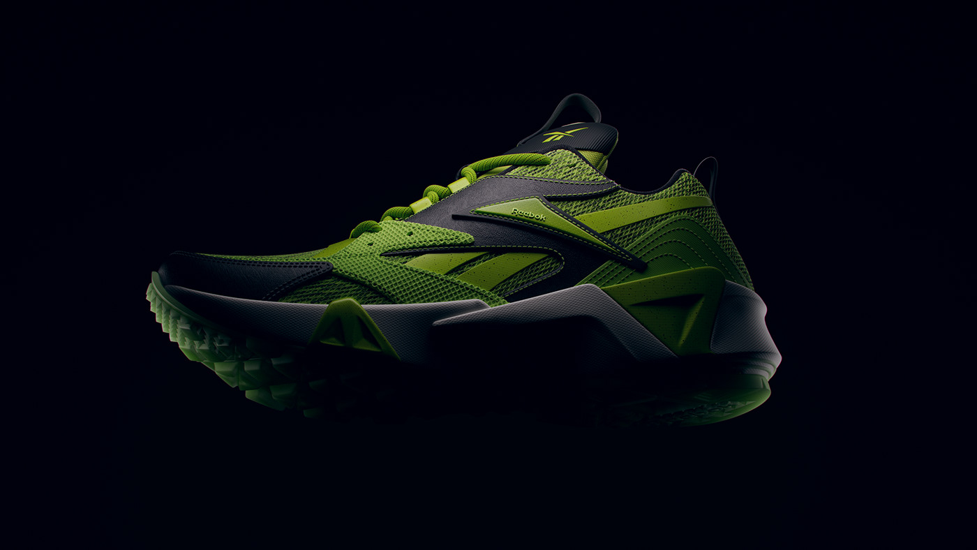 CGI green reebok Render shoe sports