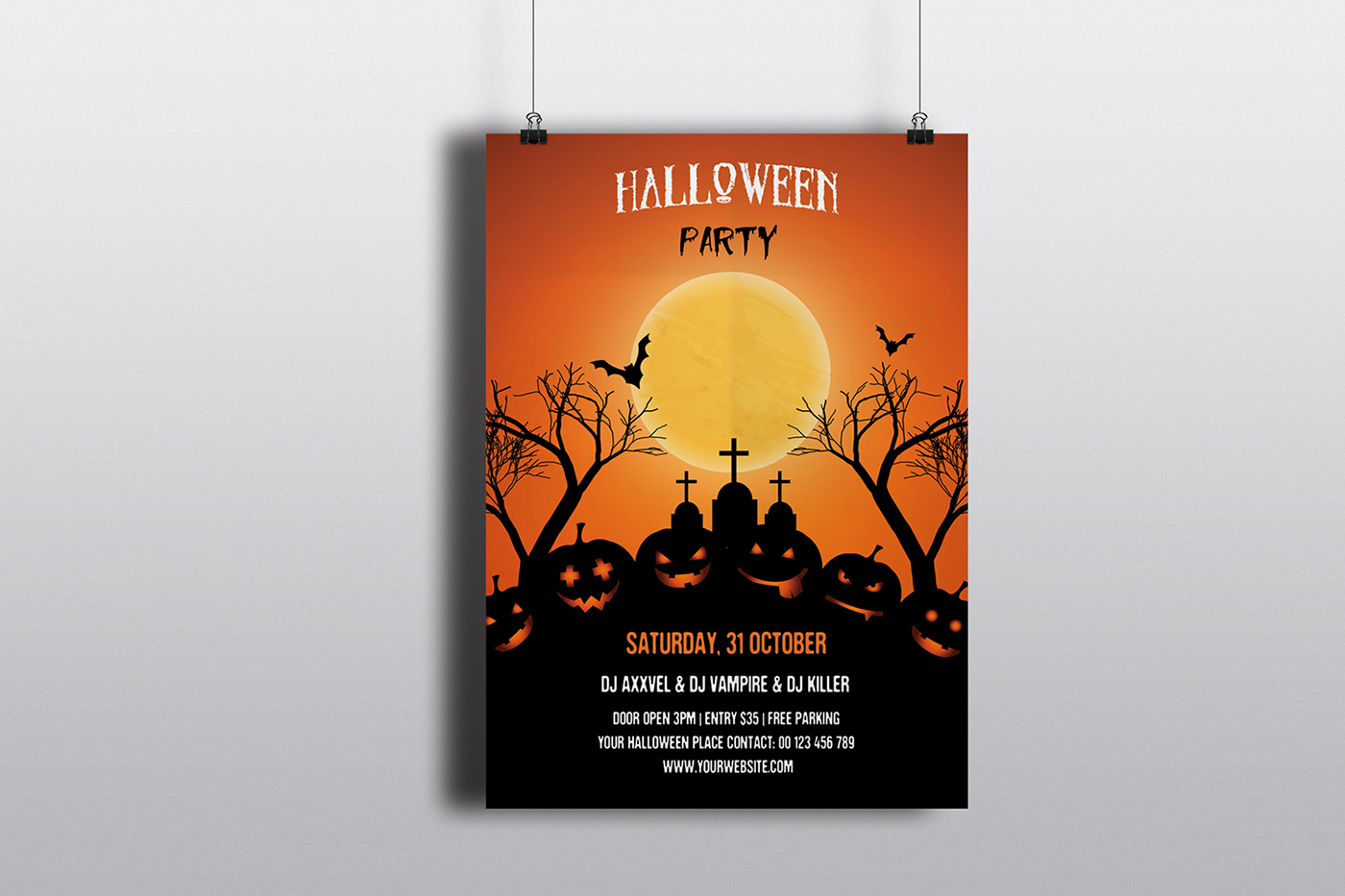 halloween party flyer design