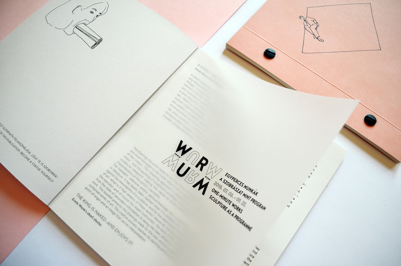 andorka timea book design contemporary art editorial design  Erwin Wurm Exhibition Design  ludwig museum pink print design  sculpture