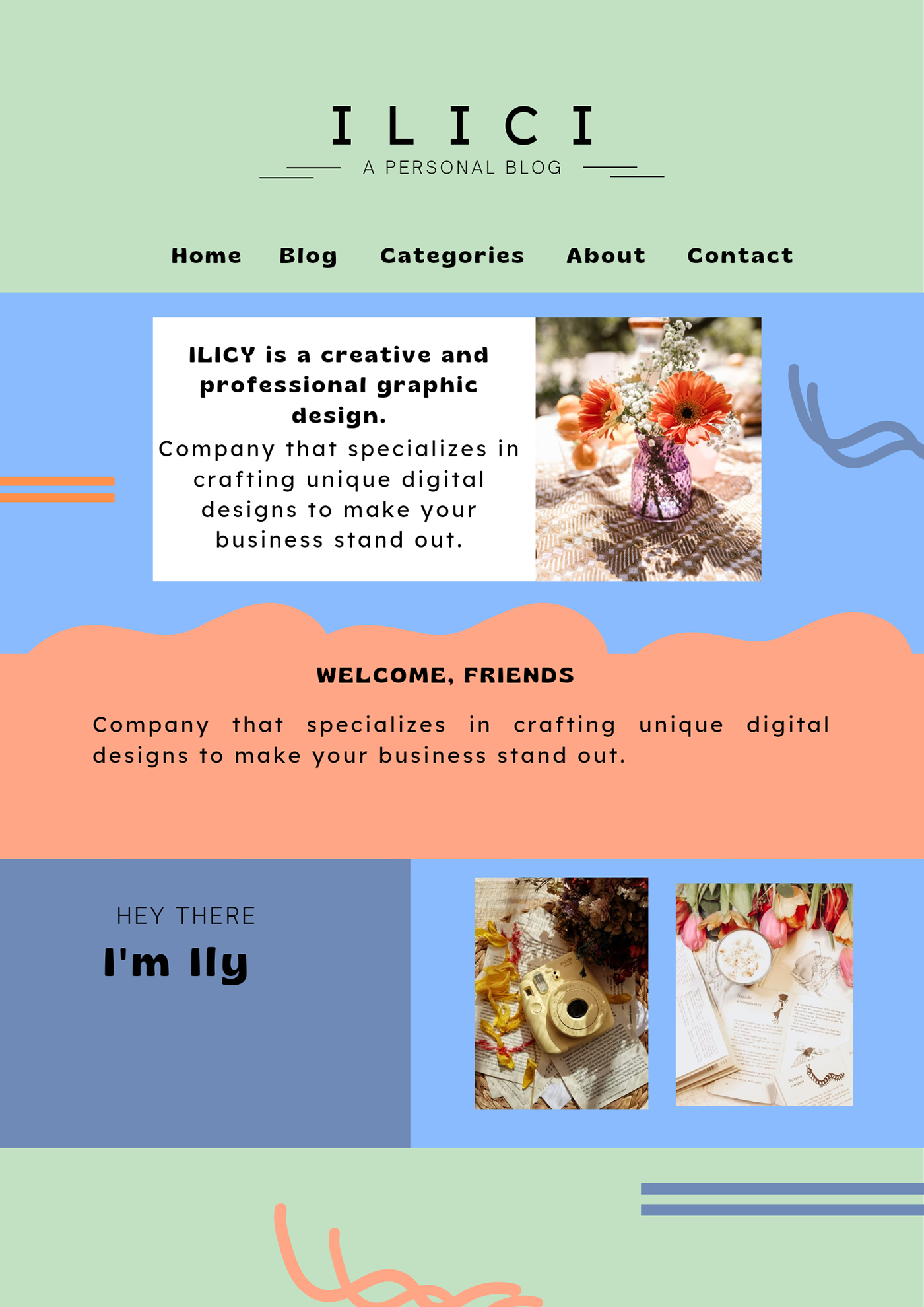 Blog personal template design
