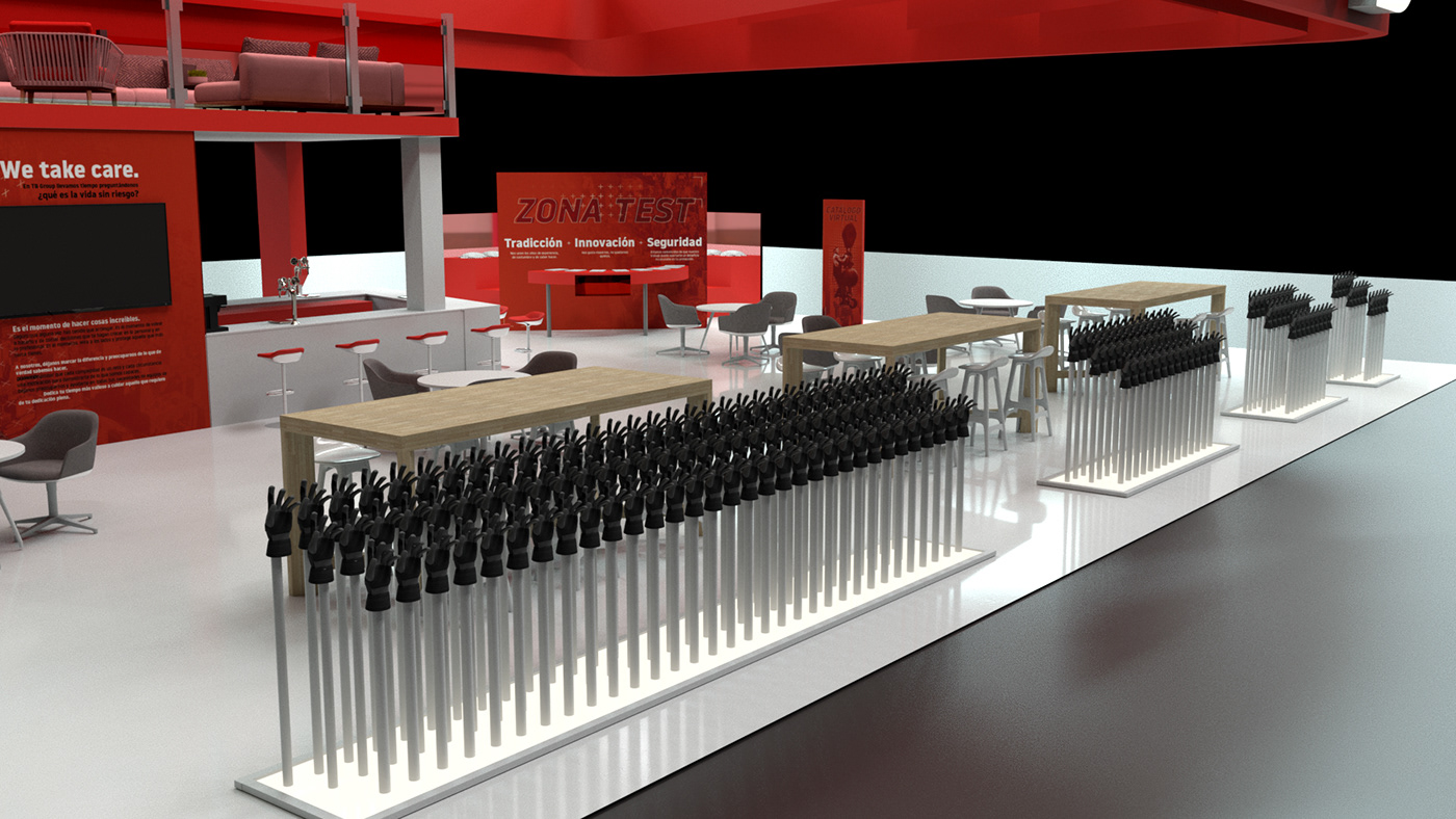 design Exhibition  graphic Render safety Stand TB GROUP