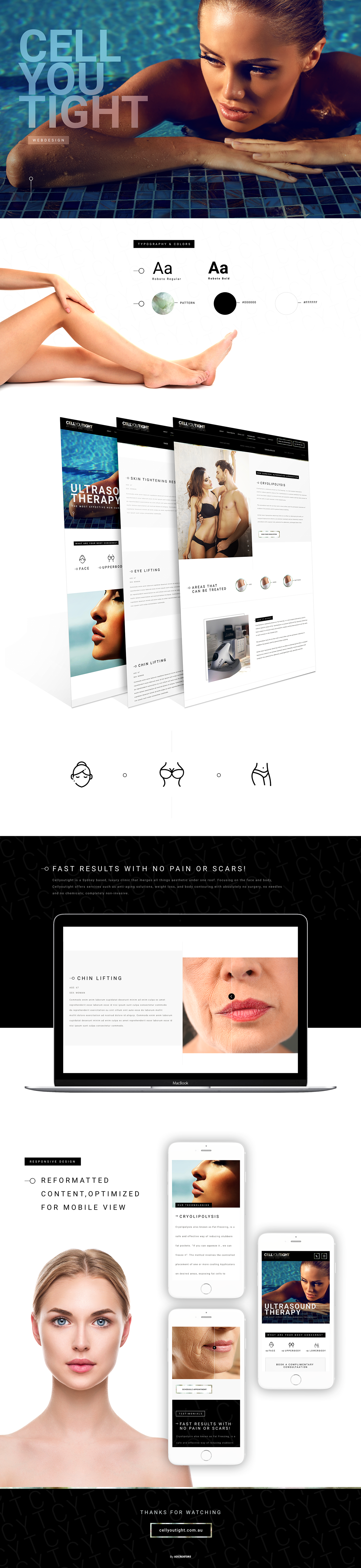 UI/UX Webdesign Website Interface beauty Australia lebanon plastic surgery clinic flat design