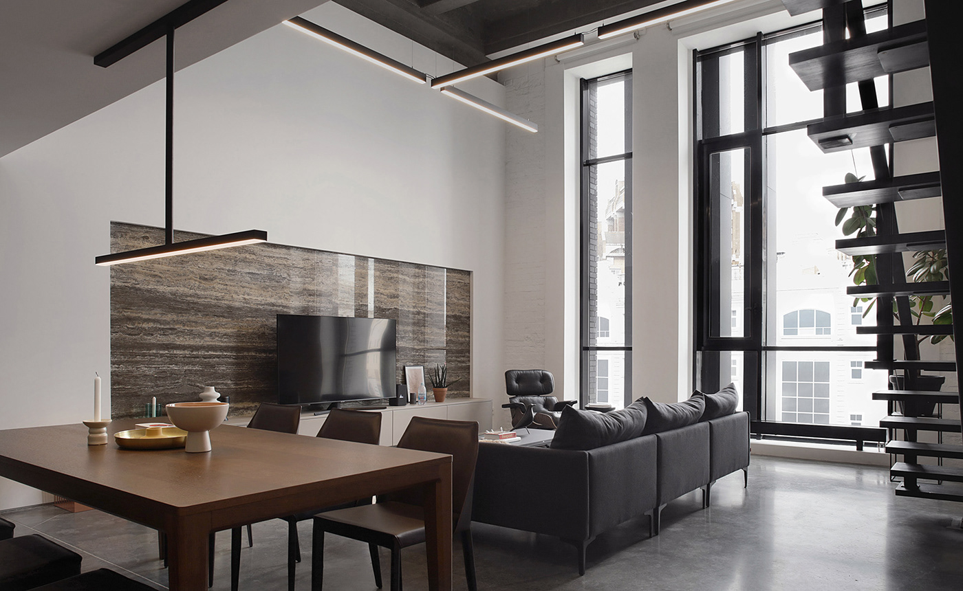 apartments industrial LOFT minimal architecture interior design  showroom duplex apartment stairs concrete