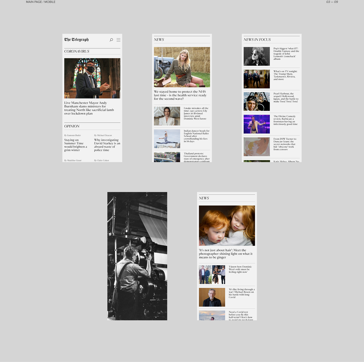 clean design concept Minimalism minimalistic design news newspaper typography   UI / UX Web Design 