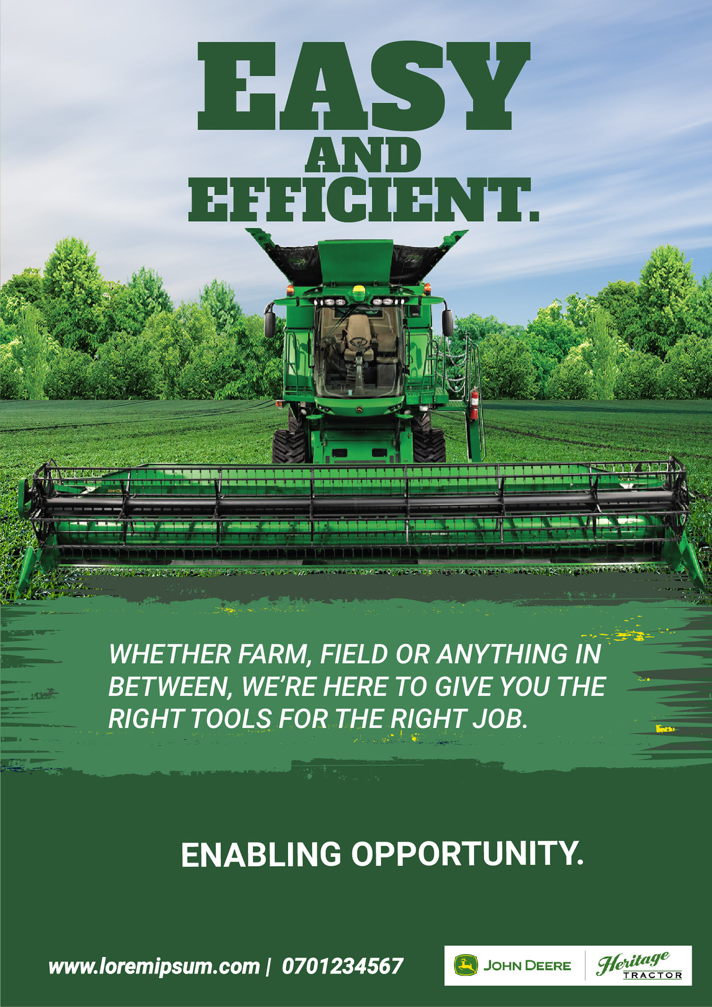 agriculture John Deere Poster Design Tractor