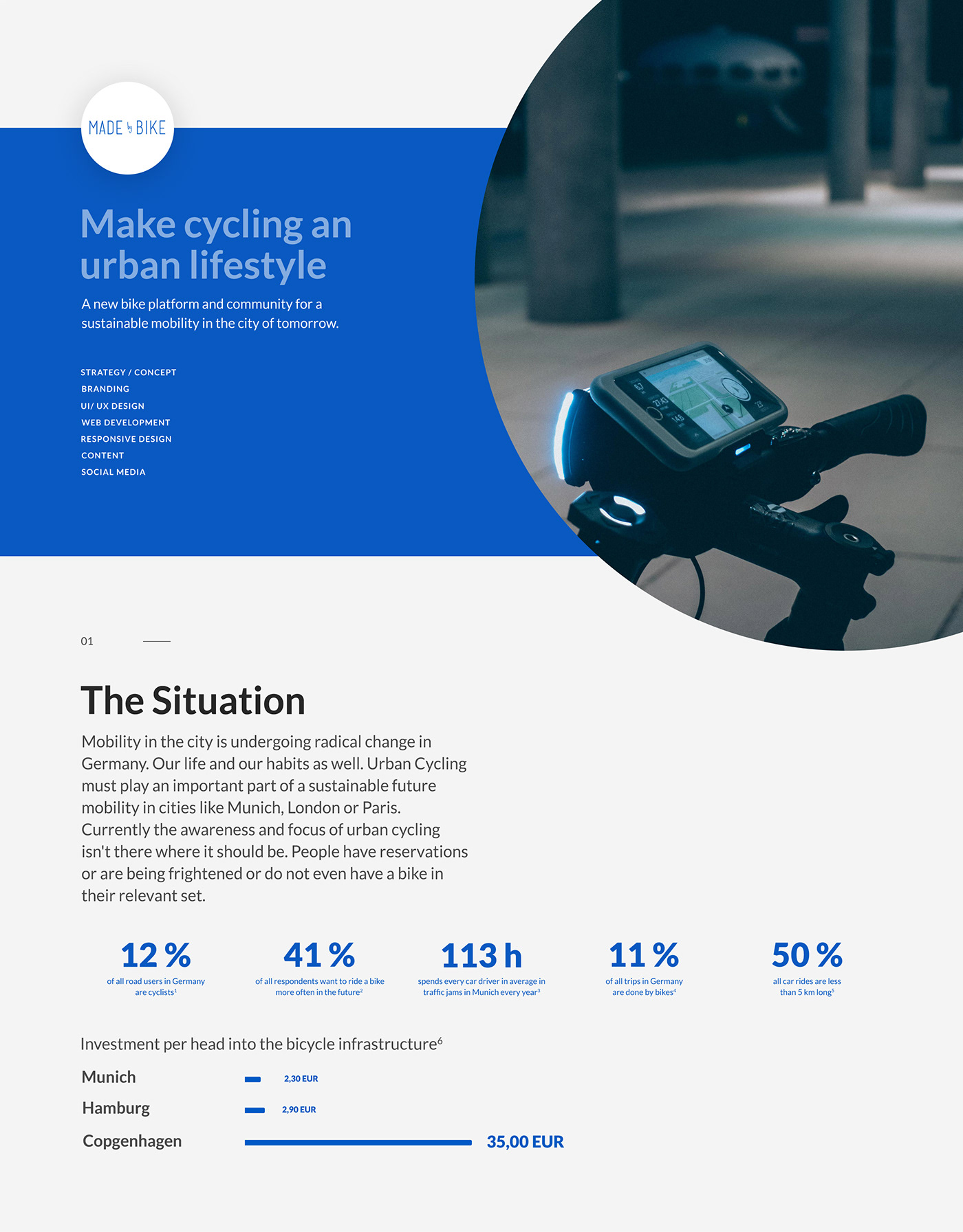strategy ux/ui Responsive design content Blog community Cycling branding  mvp