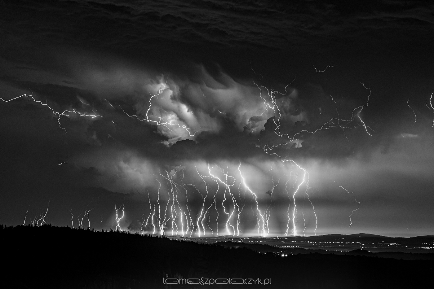 storm Landscape Nature thunder clouds poland lightning energy podhale