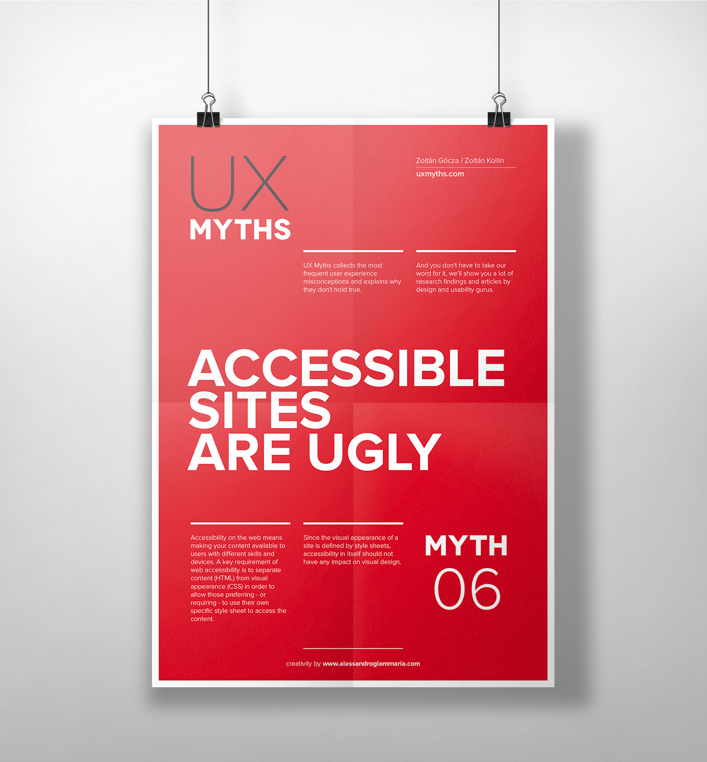 poster ux UI red typo design infographic visual print