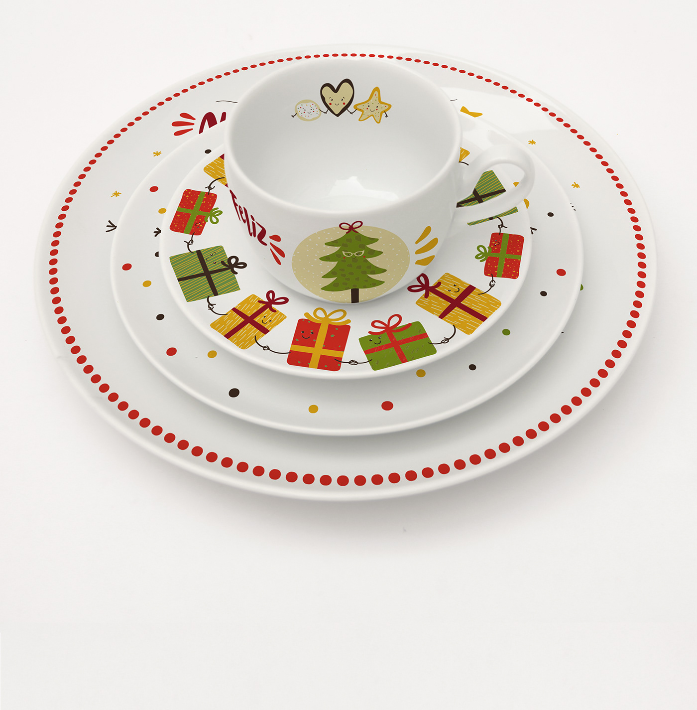 Vector Illustration adobe illustrator christmas design dishware tableware Pottery