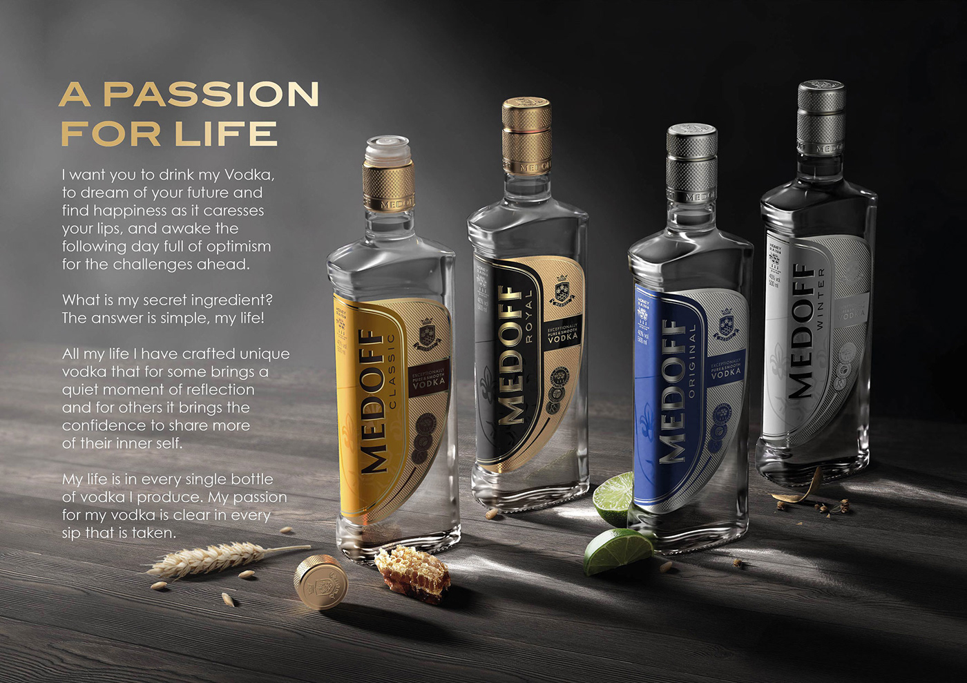 3d bottle beverage branding CGI label design Product Rendering Vodka